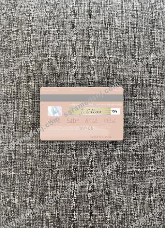 Montenegro Hipotekarna Banka visa debit card photolook back